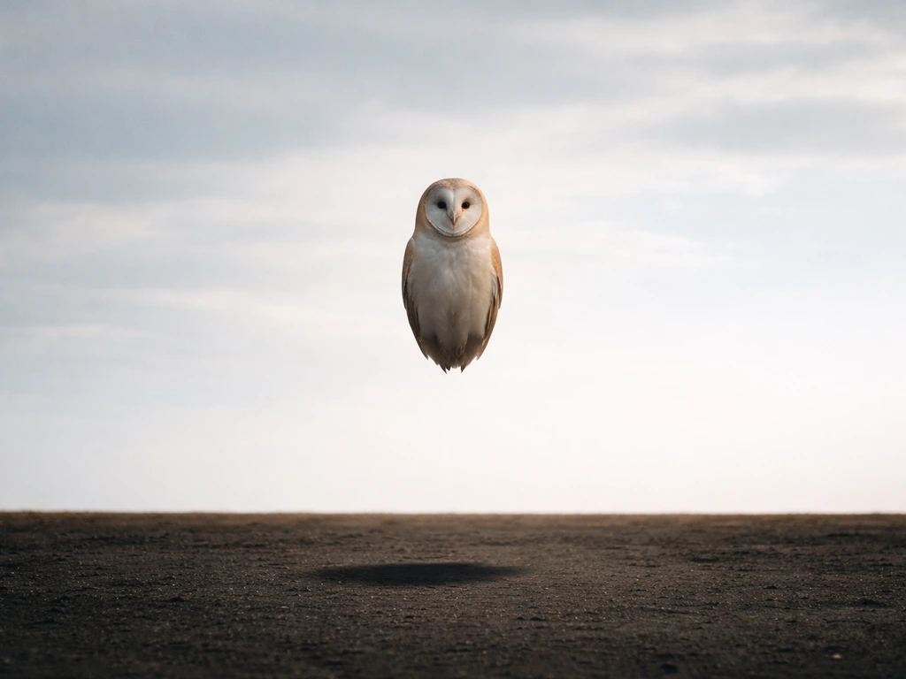 Legless bird silhouette hovering between earth and sky, symbolizing being unsupported and out of place.