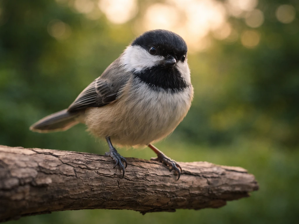 A small wild bird perched on a branch, sharply lit, symbolizing bird signs and meaning.